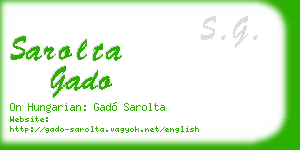 sarolta gado business card